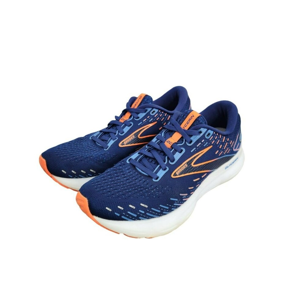 Brooks Glycerin GTS 20 Running Shoes Men’s 9 Navy Blue Orange Sneakers Gym